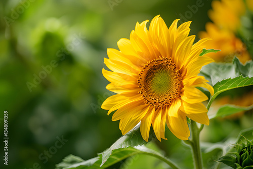 close up sunflower isolated