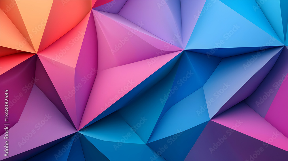 Obraz premium Colorful Geometric Triangular Abstract Background