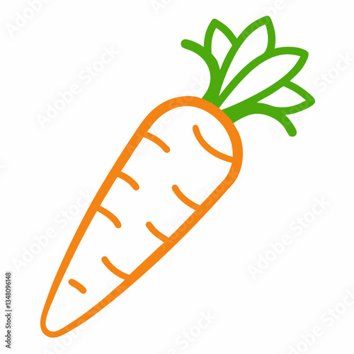 carotte outline icon on white background 
