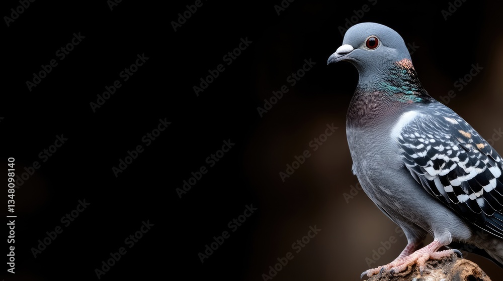 Fototapeta premium Close-up of a pigeon, perched