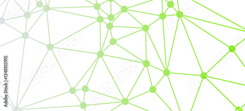 Lime Network Connected Polygons on White