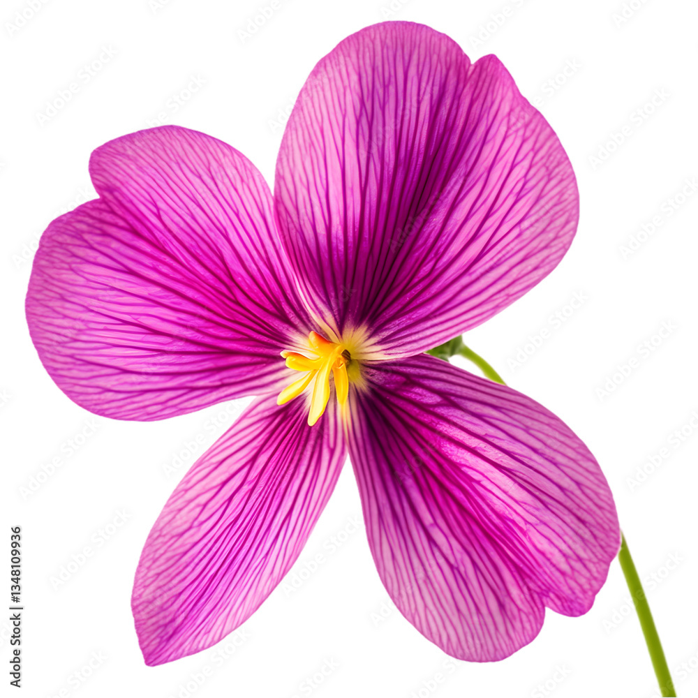 Fototapeta premium Close Up Vibrant Pink Flower With Detailed Petals