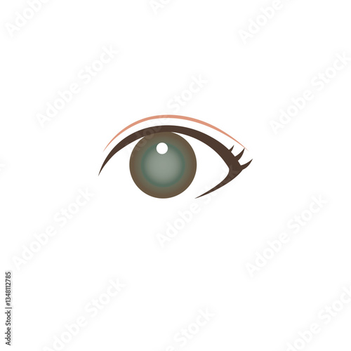 緑内障の目のイラスト
