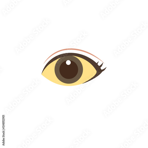 白目に黄疸が出ている目のイラスト