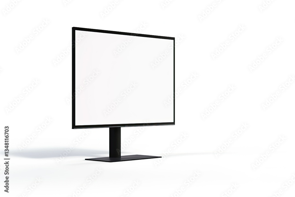 Flawless Visual of Pc Monitor with Square Screen on White Background Flawless Visual of Pc Monitor with Square Screen on White Background