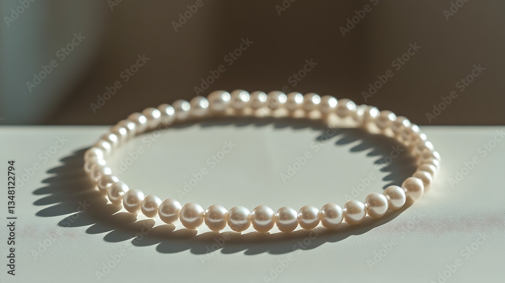 Stunning Close Up View of a Classy Pearl Necklace Capturing High-Quality Jewelry Details : Generative AI Stunning Close Up View of a Classy Pearl Necklace Capturing High-Quality Jewelry Details : Generative AI