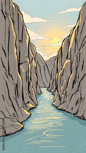 Majestic Canyon at Sunset