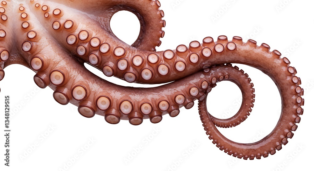 Obraz premium tentacles of octopus on a white background, octopus ocean animal