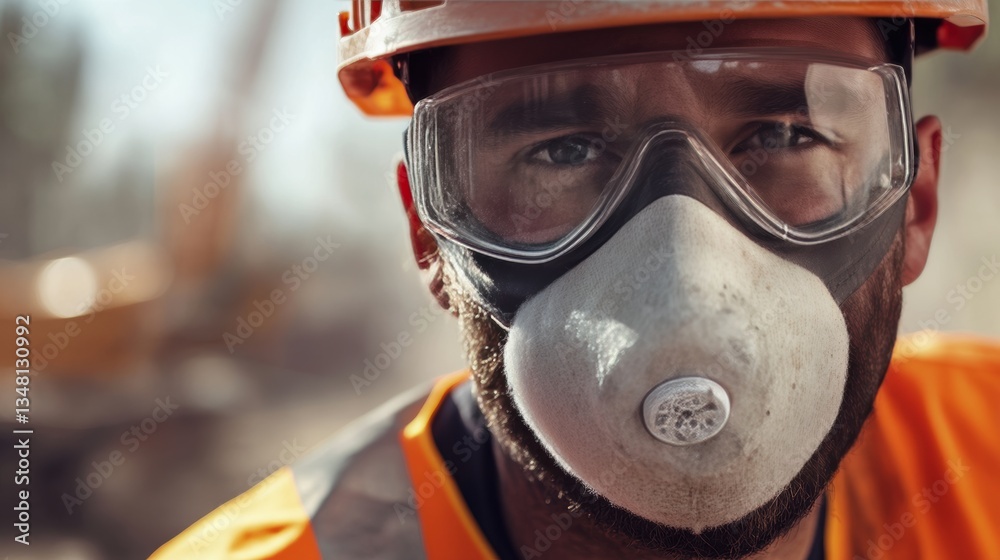 Fototapeta premium Construction Worker in Protective Gear