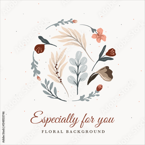 simple hand drawn floral background