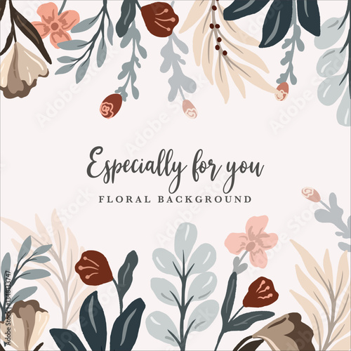 simple hand drawn floral background