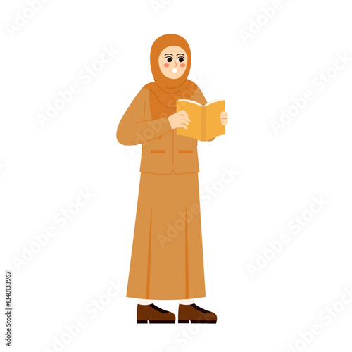 Muslim Teacher 2 Reading a Book