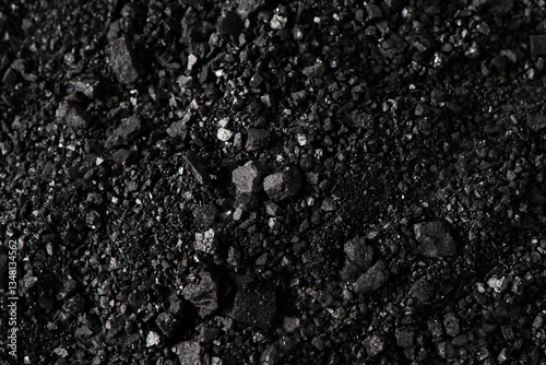 Obraz na płótnie Coal dust,Natural black wood charcoal texture background w salonie