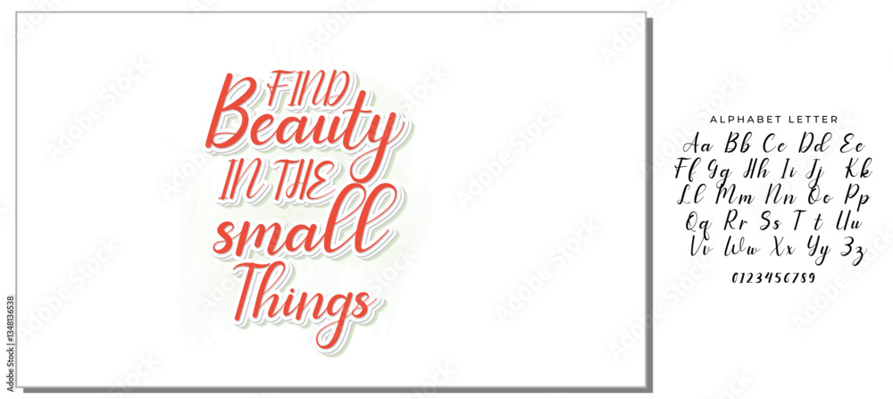 Find beauty in the small things.Inspirational quote.Hand drawn illustration with hand lettering. Find beauty in the small things.Inspirational quote.Hand drawn illustration with hand lettering.