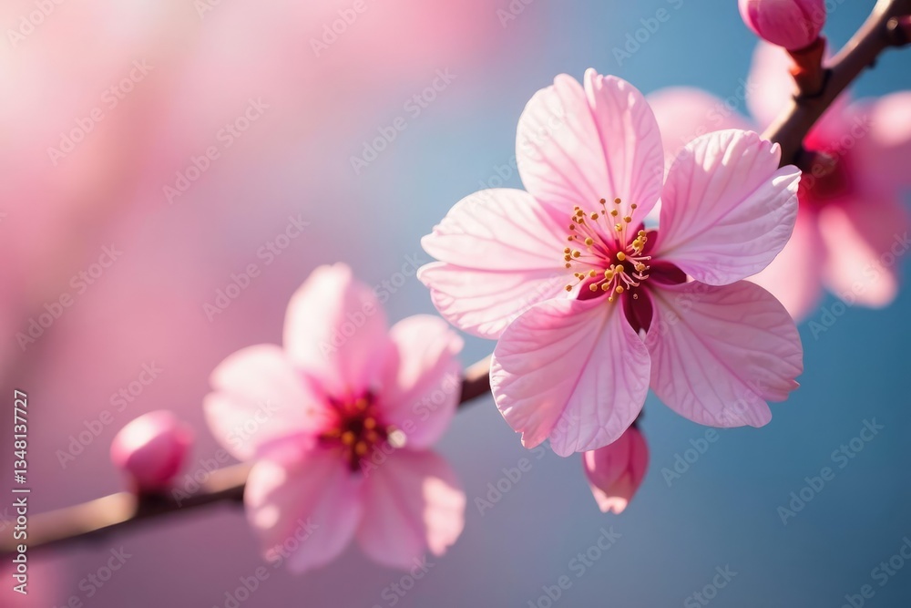 Delicate pink sakura blossoms, soft petals, intricate branches , flower, pretty Delicate pink sakura blossoms, soft petals, intricate branches , flower, pretty