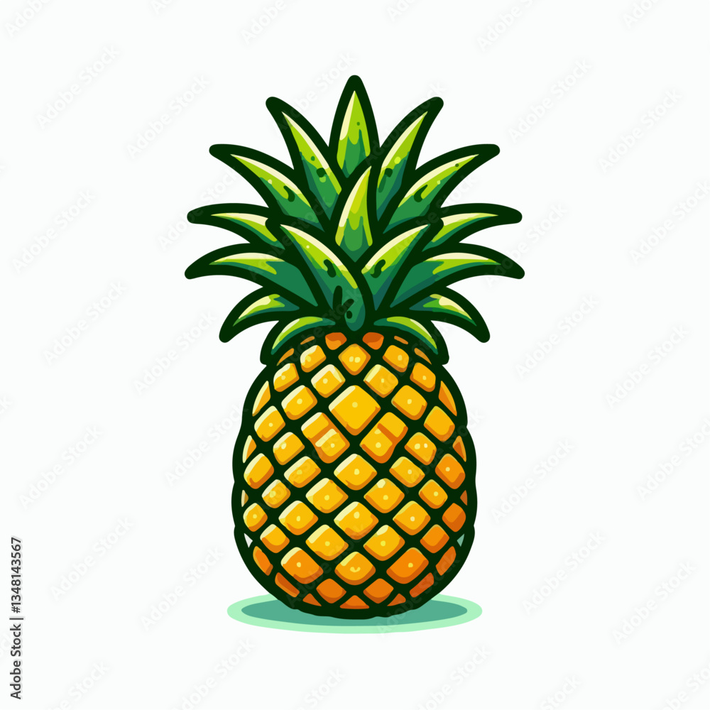 pineapple fruit vector illustration
