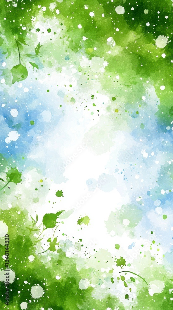 Abstract Watercolor Green and Blue Background Abstract Watercolor Green and Blue Background