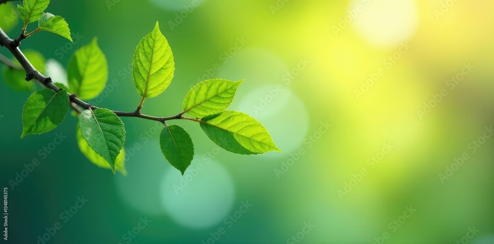 Naklejka premium Isolated tree branch against a bright colored background, background, texture