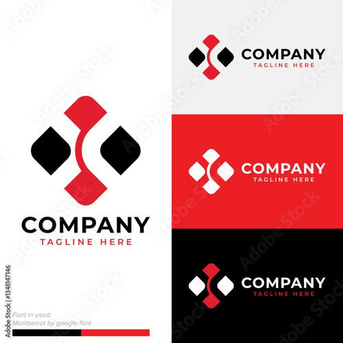 sqaure letter X bold logo symbol icon flat stock vector design