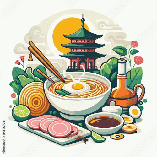 asian, food, meal, pho, bowl, vietnamese, meat, vegetable, soup, beef, cuisine, healthy, spicy, traditional, lunch, dinner, broth, noodle, noodles, delicious, vietnam, lime, chili, dish, coriander, ph