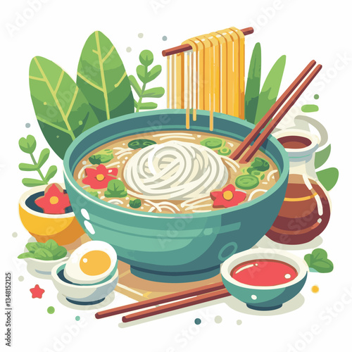 asian, food, meal, pho, bowl, vietnamese, meat, vegetable, soup, beef, cuisine, healthy, spicy, traditional, lunch, dinner, broth, noodle, noodles, delicious, vietnam, lime, chili, dish, coriander, ph