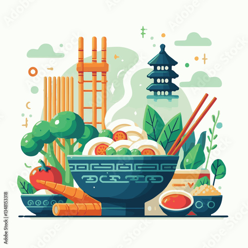 asian, food, meal, pho, bowl, vietnamese, meat, vegetable, soup, beef, cuisine, healthy, spicy, traditional, lunch, dinner, broth, noodle, noodles, delicious, vietnam, lime, chili, dish, coriander, ph