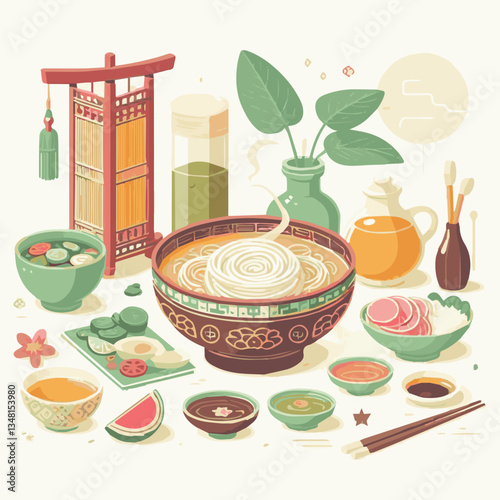 asian, food, meal, pho, bowl, vietnamese, meat, vegetable, soup, beef, cuisine, healthy, spicy, traditional, lunch, dinner, broth, noodle, noodles, delicious, vietnam, lime, chili, dish, coriander, ph