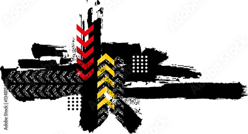 Grunge Racing Elements in Motion