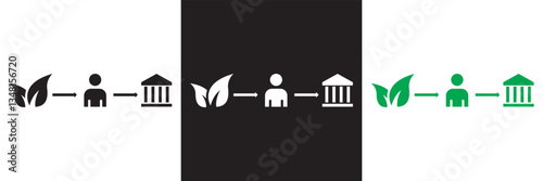 ESG icons, such as environment social governance icon.  Vector illustration. isolated on white and black background. EPS 10