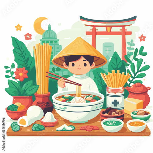 asian, food, meal, pho, bowl, vietnamese, meat, vegetable, soup, beef, cuisine, healthy, spicy, traditional, lunch, dinner, broth, noodle, noodles, delicious, vietnam, lime, chili, dish, coriander, ph