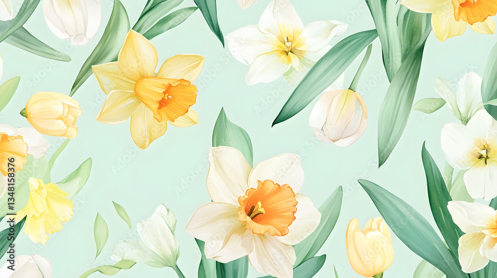 floral background with tulips floral background with tulips