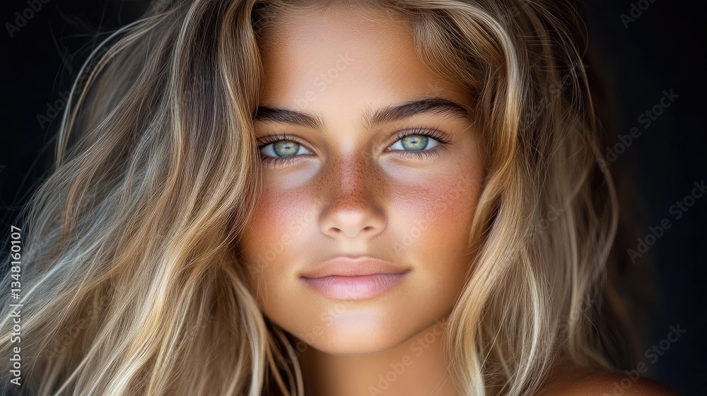 Radiant woman with healthy glow Radiant woman with healthy glow