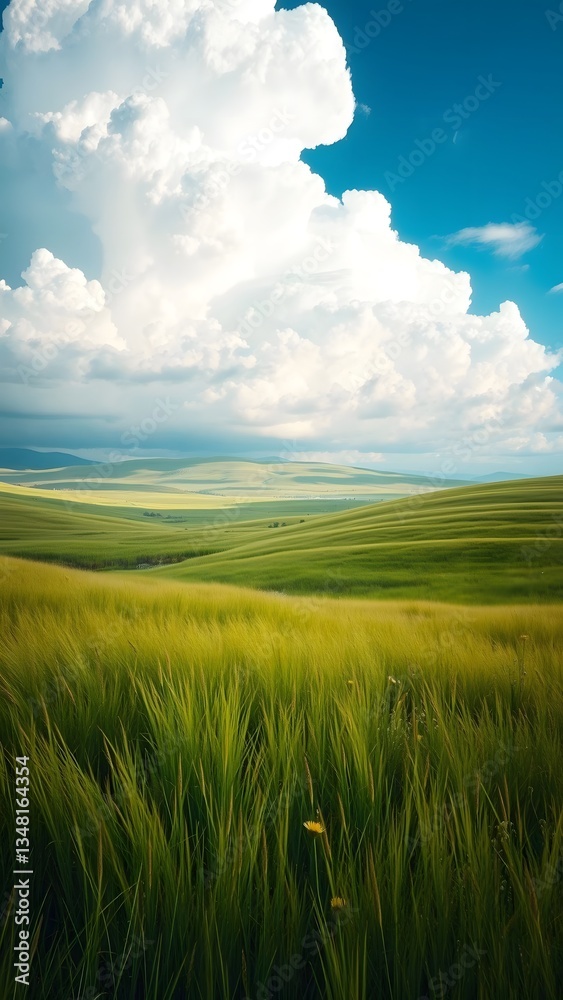 Obraz premium Tranquil Hills Under Azure Sky