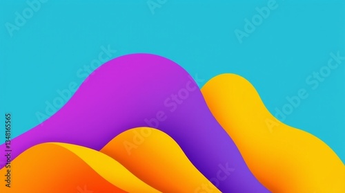 Abstract colorful wavy background with bright colors