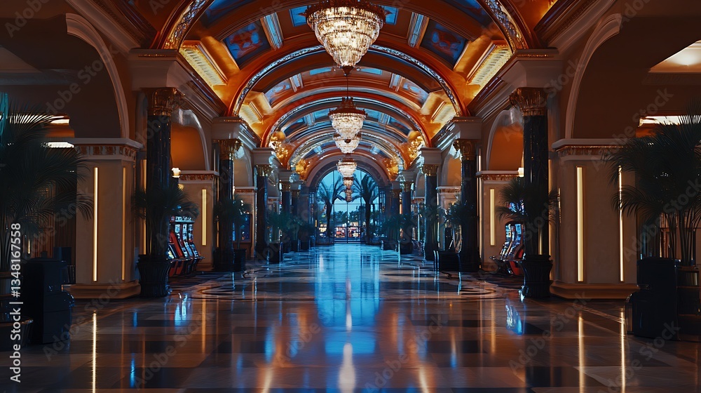 Fototapeta premium Grand Casino Lobby: Luxurious Interior Architecture