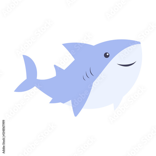 Cute shark cartoon illustration