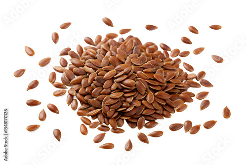 flaxseeds on transparent background
