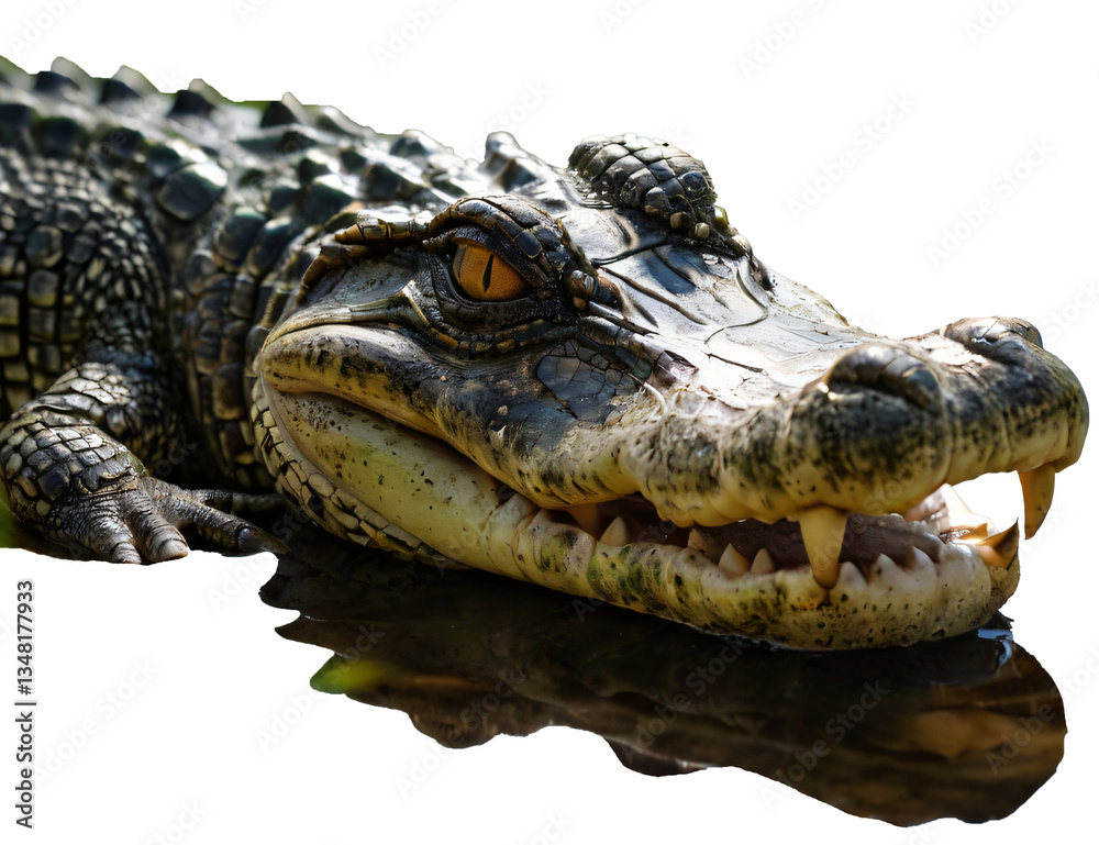 Obraz premium crocodile head isolated on white background