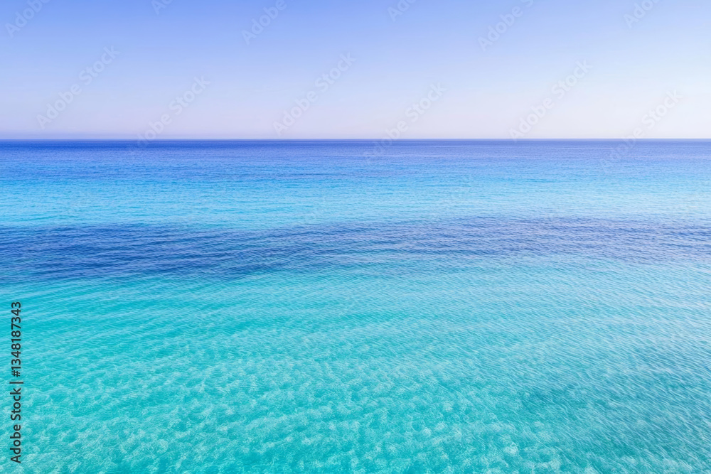 Fototapeta premium serene ocean view with clear blue water and calm horizon evokes tranquility and peace