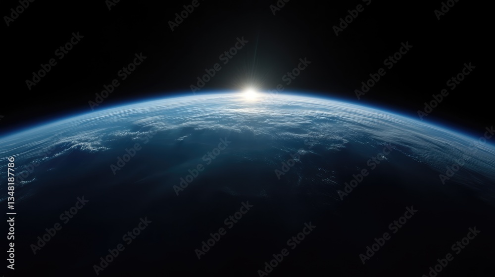 Fototapeta premium Earth from Space, Sunrise