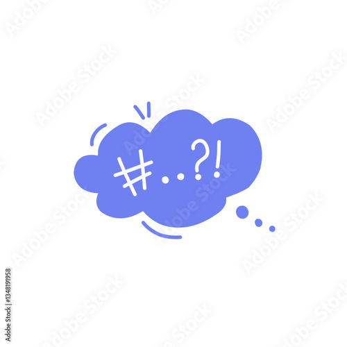 Swear word speech bubble vector