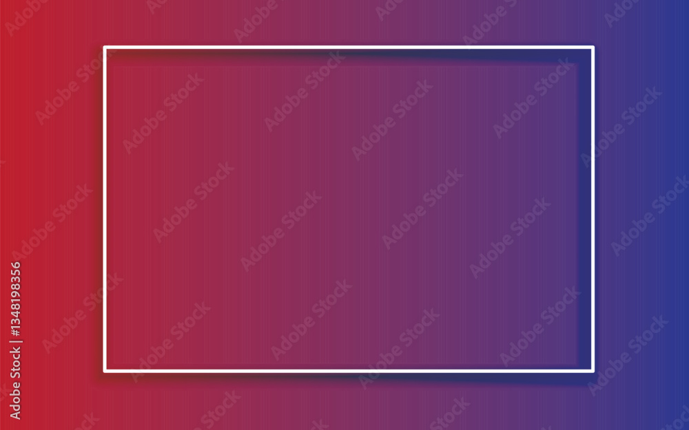 Framed gradient, red to blue. Digital rectangle, vibrant color. Modern design, template for display. Framed gradient, red to blue. Digital rectangle, vibrant color. Modern design, template for display.