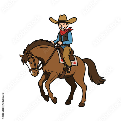 cowboy riding horse
