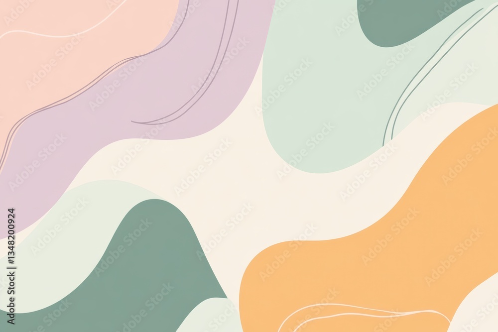 70s-Inspired Pastel Abstract Design 70s-Inspired Pastel Abstract Design