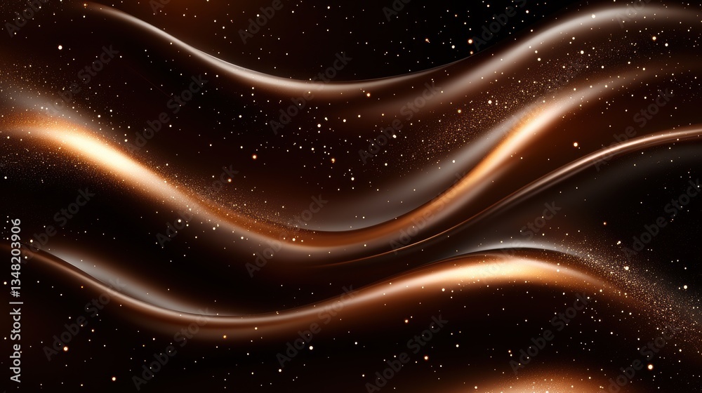 Obraz premium Abstract Liquid Waves, Dark Background