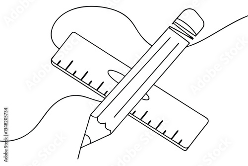 Pencil, Ruler, Drawing, Design, Sketching, Measurement, Geometry, Accuracy, Precision, Artwork