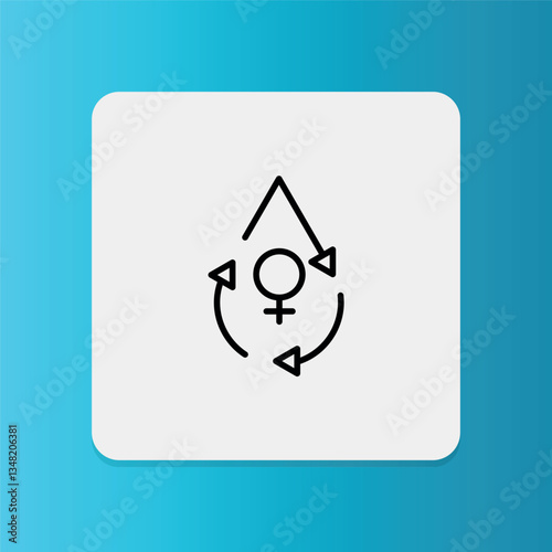 Menstrual Cycle icon. Editable stroke. Vector illustration
