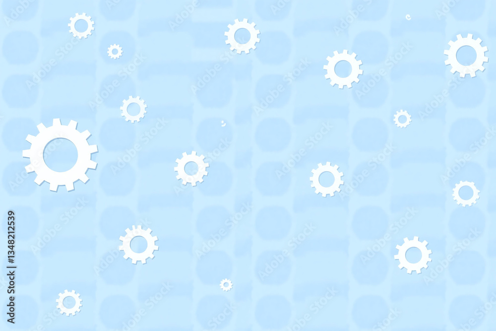 blue and white background with gears on it blue and white background with gears on it