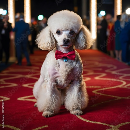 Glamour in Paws: Poodle Steals the Spotlight on the Red Carpet