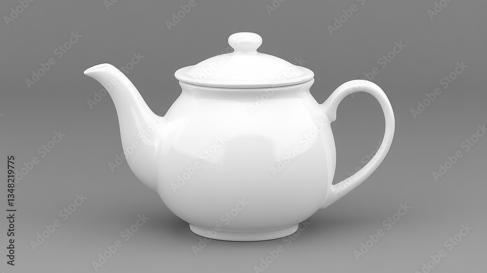 White ceramic teapot with lid White ceramic teapot with lid